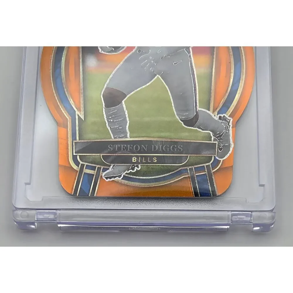 Select Stephon Diggs Bills Die-Cut Orange Prizm 061/199 2022 NM In Hard Case - Picture 3 of 5